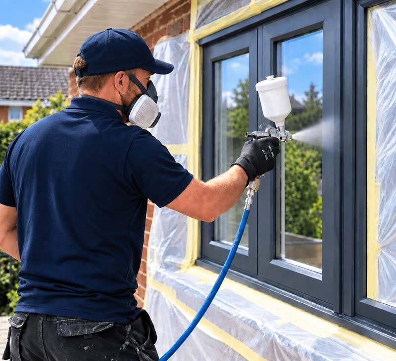 UPVC Window Spraying